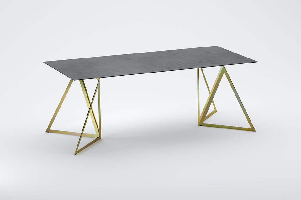 STEEL STAND TABLE black ash